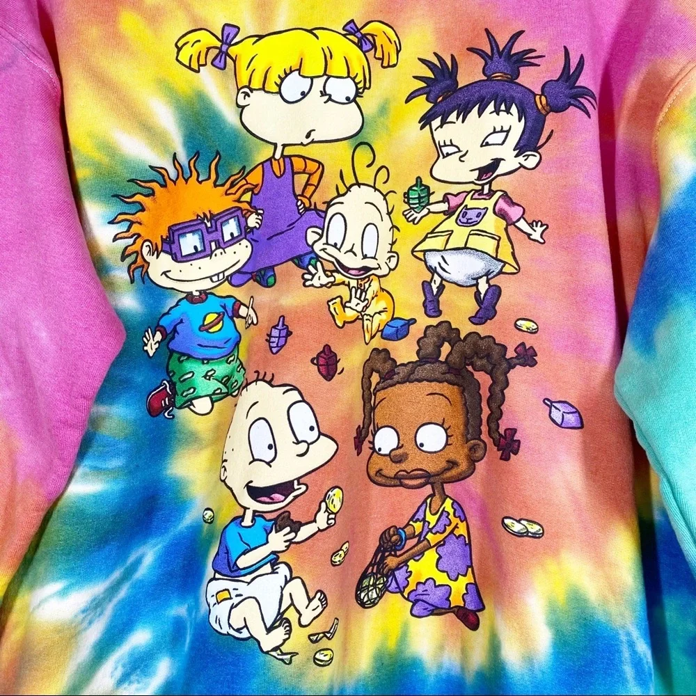 Nickelodeon Rugrats Tie Dye Graphic Oversized Crewneck Sweatshirt M - Picture 11 of 13